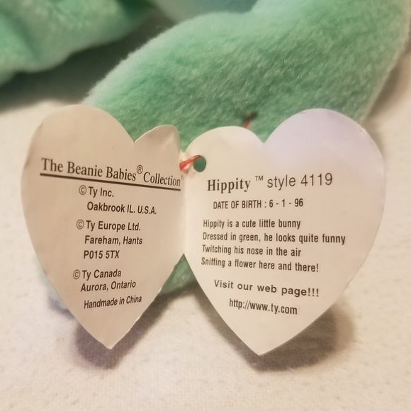 EUC 1996 Beanie Baby Hippity the bunny - Picture 4 of 9